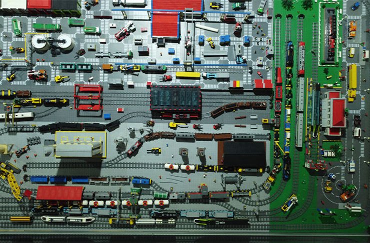 город из конструктора Lego