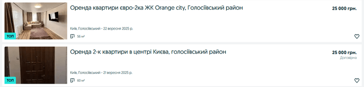 Цены на квартиры в Голосеевском районе