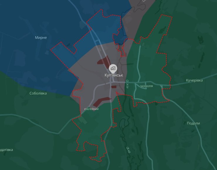 Продвижение врага на Купянском направлении — карта
