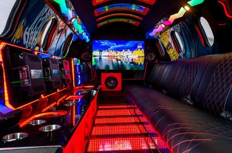 Limo-Jet, интерьер самолета-лимузина Limo-Jet