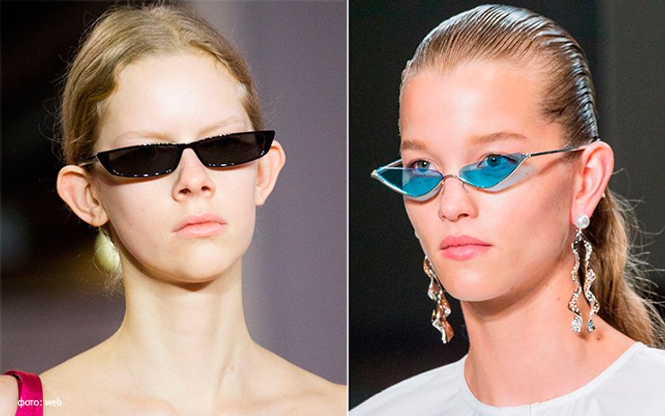 узкие очки, тренды очков, оправы, мода на очки