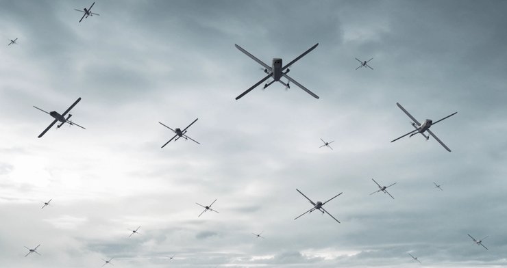 Ударные дроны HX-2 летят роем