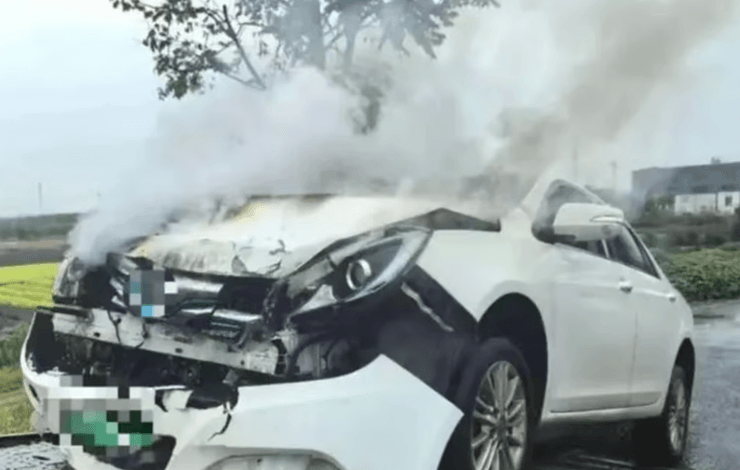 пожар, авто горит, авария, авария авто