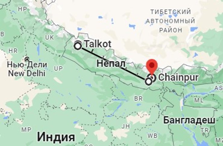 епіцентр землетрусу, карта непалу, землетрус у непалі