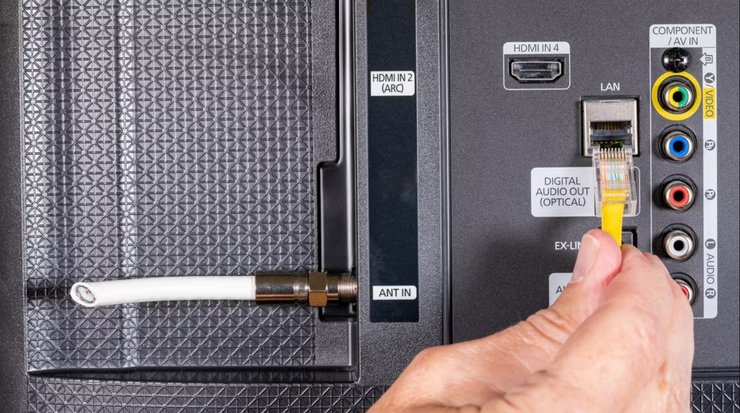 Подключение телевизора к интернету через Ethernet