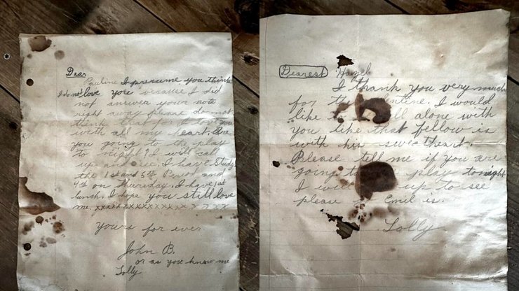 Подружжя знайшло старовинні листи, старовинні листи, любовні листи, подружжя, незвичайна знахідка, старовинні речі, зізнання в коханні