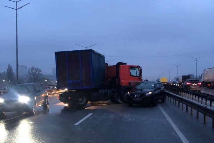 дтп, киев, гололед, погода, пробки, ледяной дождь