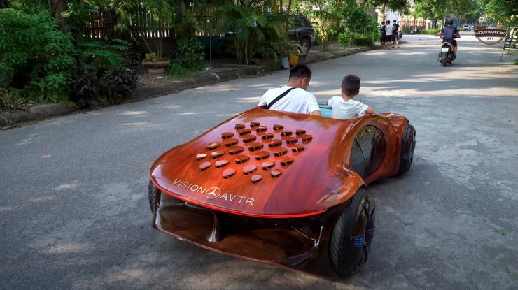 Mercedes-Benz Vision AVTR, копия мерседес модель авто, масштабная копия авто, масштабная модель авто, авто из дерева