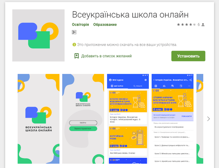 всеукраїнська школа онлайн, додаток, мобільне, інфографіка