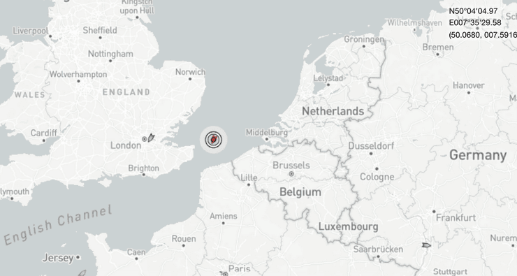 "Вязьма" у входа в Ла-Манш