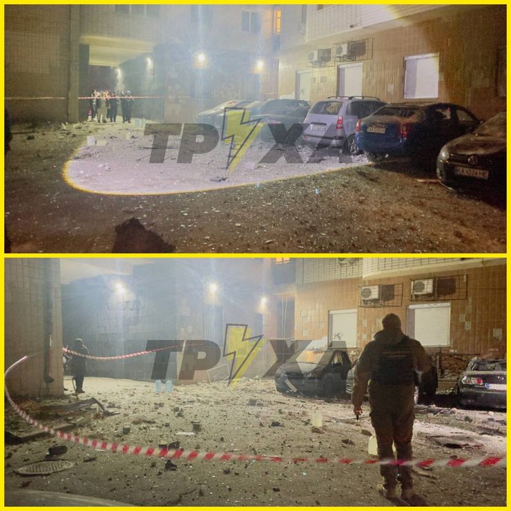 "Шахед" попал в многоэтажку Киева