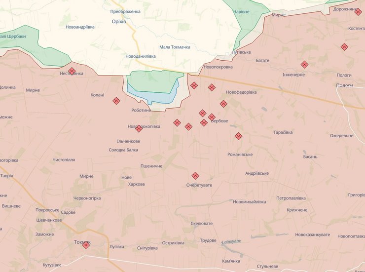 карта, контрнаступление, Мелитопольское направление