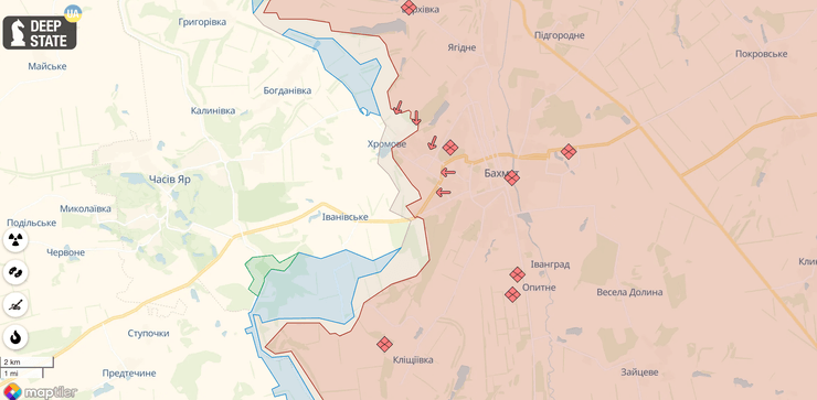 хто контролює бахмут