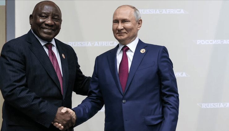 Владимир Путин и Сирил Рамафоса