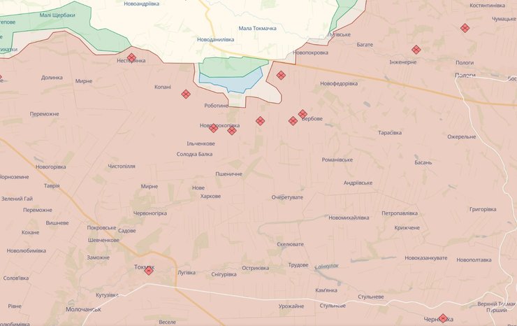 Роботине на карті