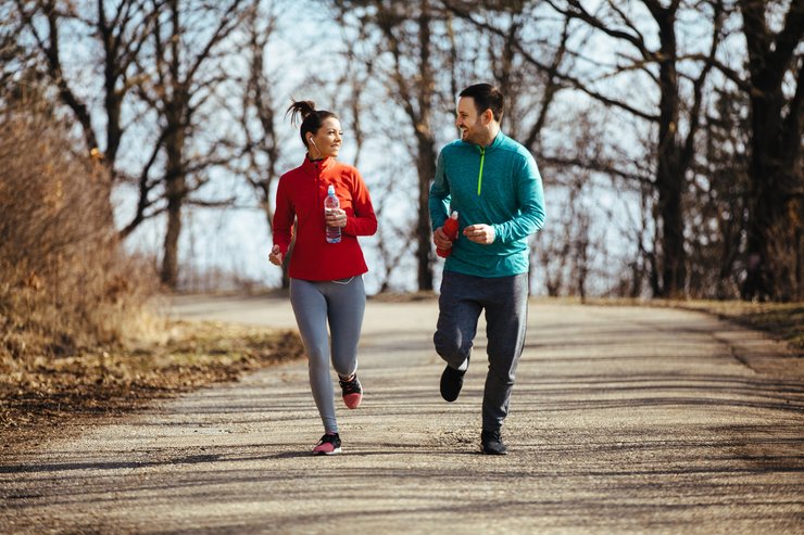 Бег мужчина женщина