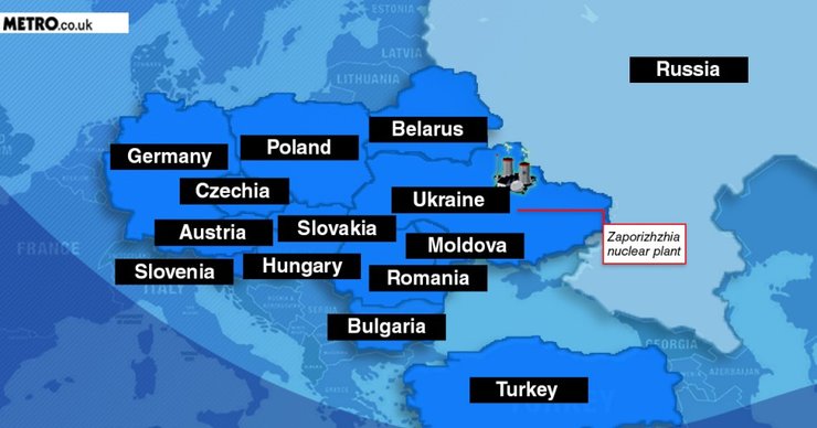 заэс карта, последствия ядерного взрыва, последствия взрыва на АЭС,
