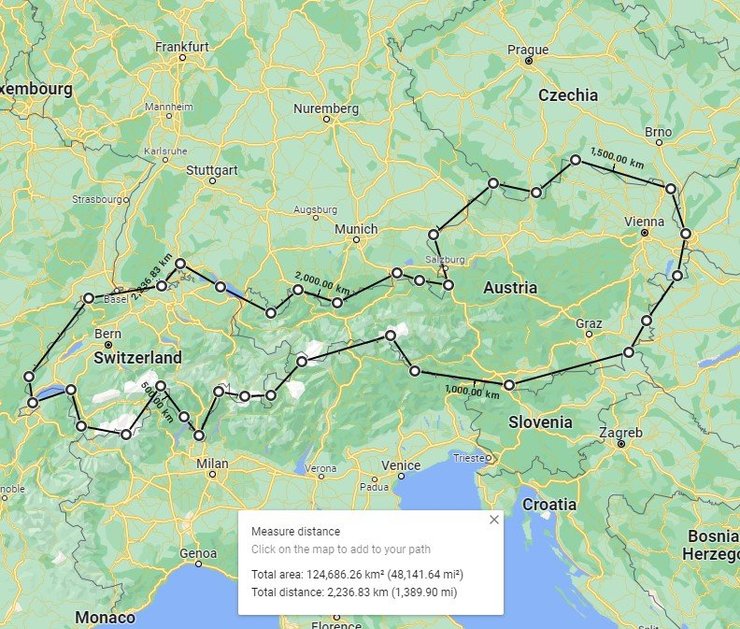 Общая площадь Швейцарии с Австрией (124 686) даже меньше оккупированных областей Украины.
