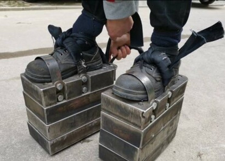 железная обувь, китаец, спорт, тренировка