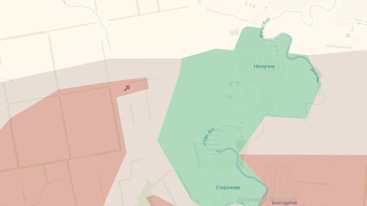 Трудовое на карте