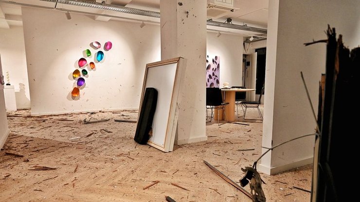 Наслідки вибуху в галерії