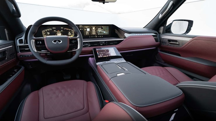 салон Infiniti QX80, Infiniti QX80 2025, Infiniti QX80
