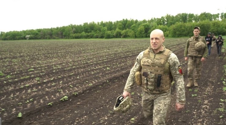 Роман Качур на позиціях 55 бригади