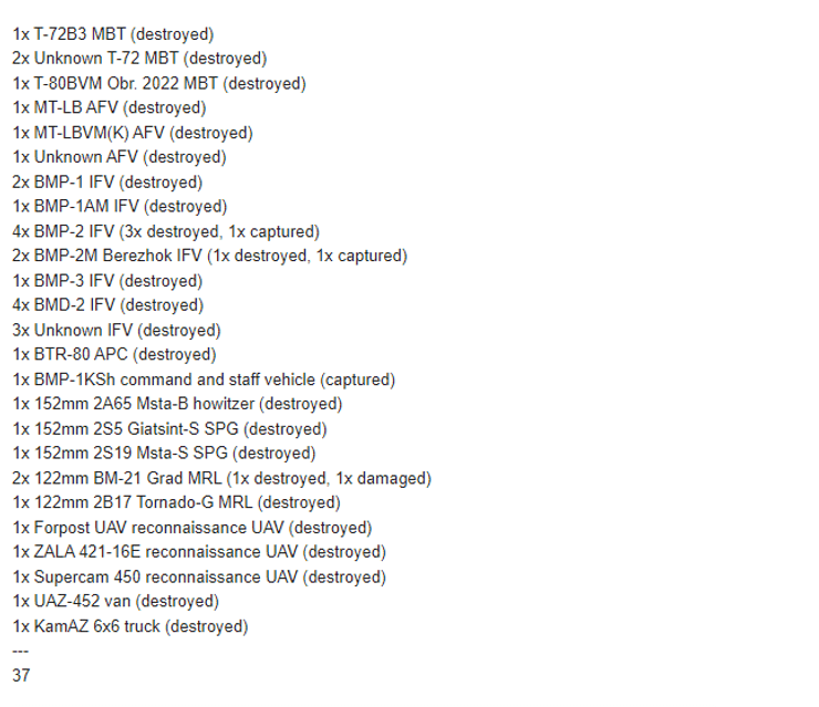 потери российской армии