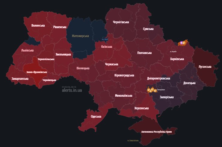 Калібри атака ракети 7 лютого