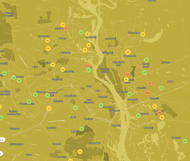 качество воздуха в Киеве