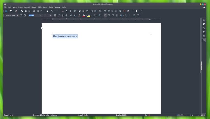 LibreOffice Writer на компьютере