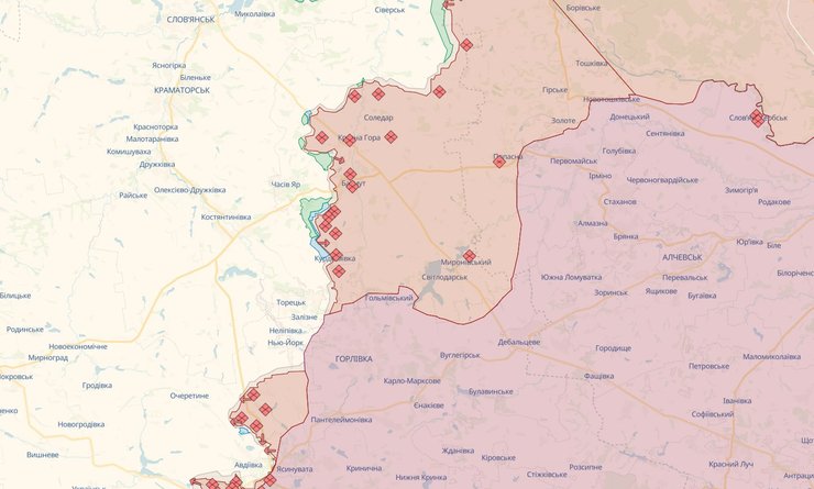 Бахмутское направление. Источник: deepstatemap.live