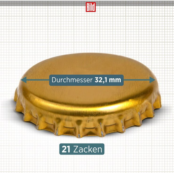 Размеры и количество зазубрин на пивной крышке (фото: Bild)