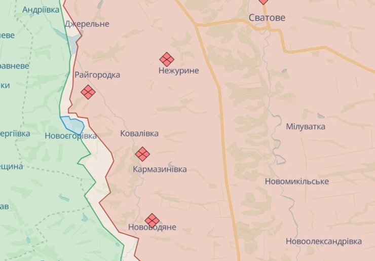 Лимано-Куп'янський напрямок, карта бойових дій