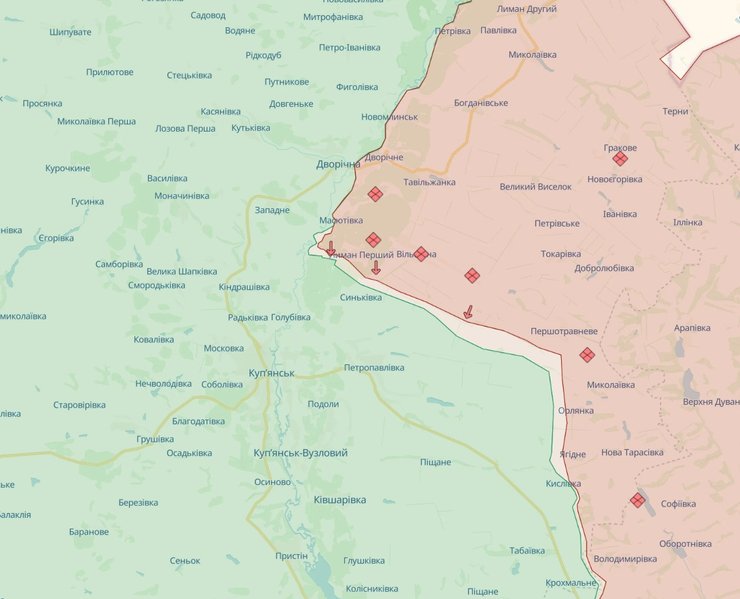 карта боев в Украине