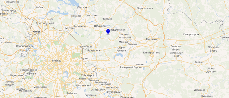 аэродром "Чкаловский" на карте