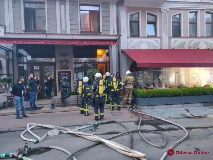 Пожар, Одесса, ресторан "Щастье", отель "Пале-Рояль