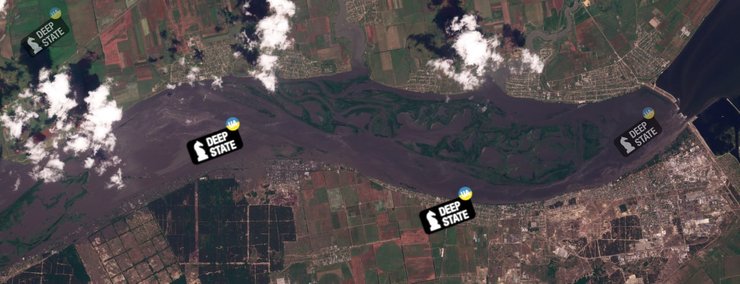 каховська гес, знімок із супутника греблі на каховській ґес, Каховська ГЕС, вибух Каховської ГЕС, війна, екологічна катастрофа, контрнаступ, Дніпро, затоплення