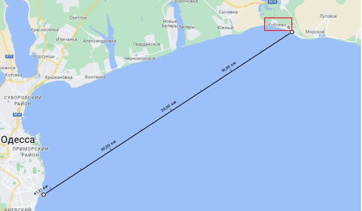 коблево, карта коблево