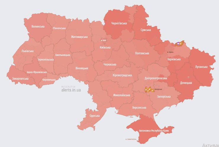 Воздушная тревога 6 декабря