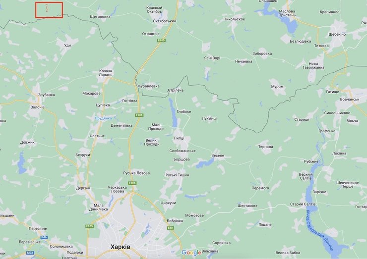 Карта, Белгородская область, Россия, Украина