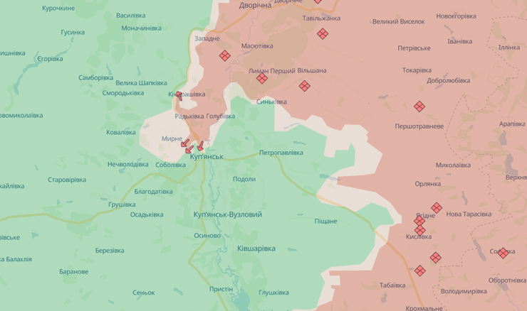 Наступление РФ на Купянск на 18 сентября