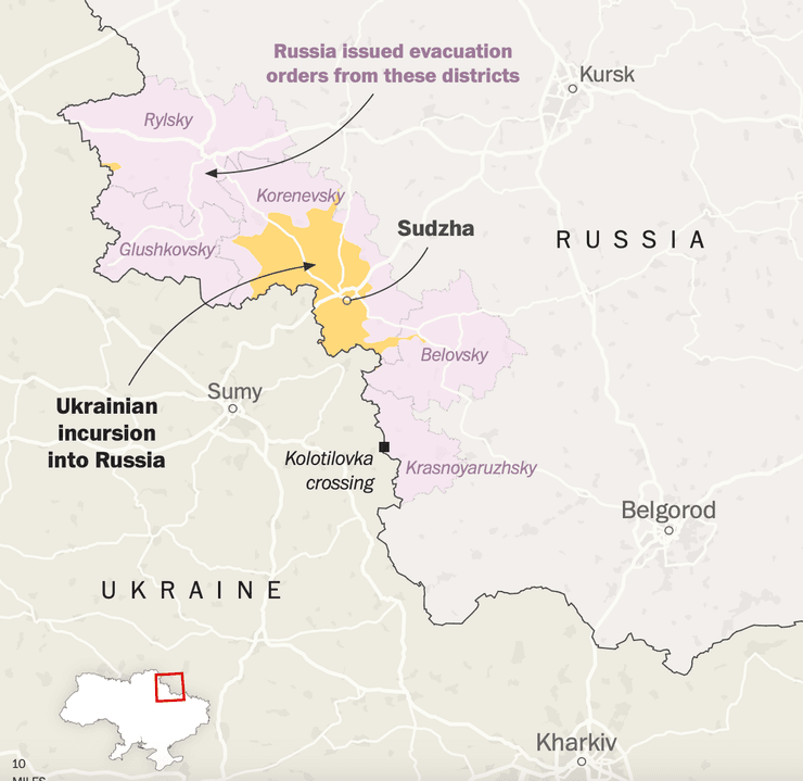 Карта прориву російської території