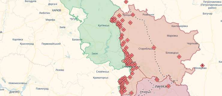 Сватово, Купянск, карта боев, карта deepstate