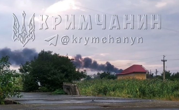 Місце падіння гелікоптера Мі-28/Telegram-канал "Кримчанин"