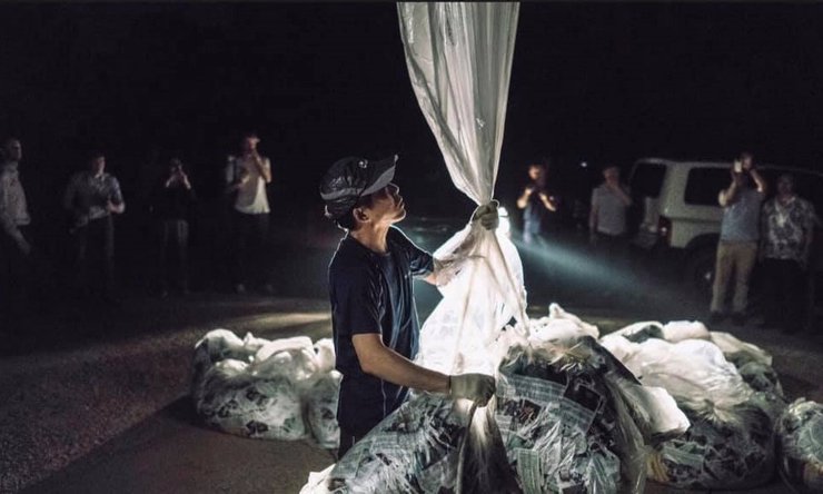 південна корея, кндр, північна корея, повітряні кулі