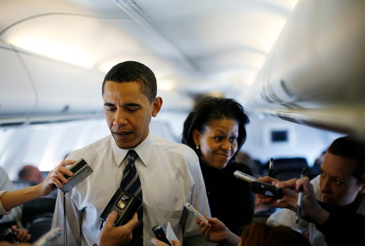 Одно из первых интервью президента Барака Обамы и его жены Мишель