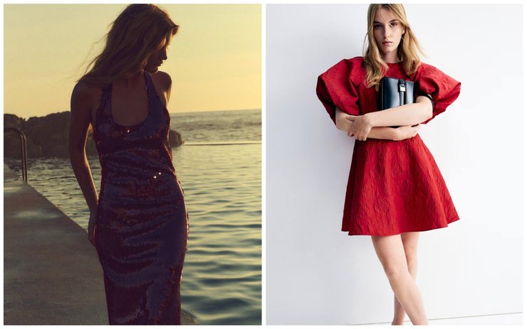 Оттенки красного, платья, платья на новый год, платья на новый год