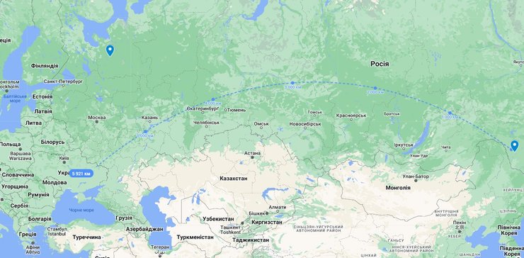 Где расположены косподром "Плесецк" и "Восточный"