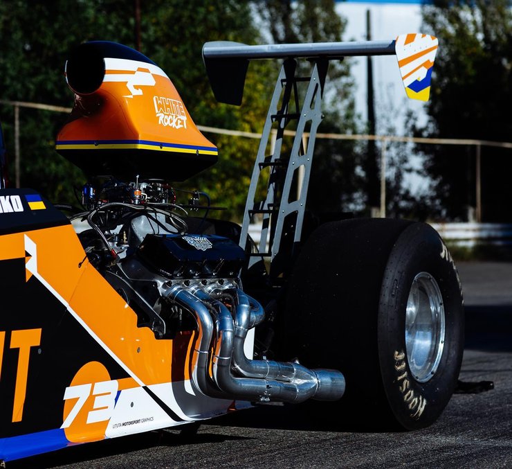 White Rocket, драгстер White Rocket, драгстер стрела, украинский драгстер, драгрейсинг в Украине, Дмитрий Палешко